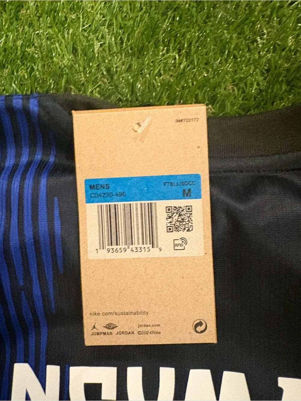 Jordan Soccer shirt Brasil #10 Blue and Yellow Soccer Jersey Size M